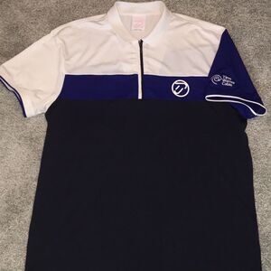 IJP designs geometries Time warmer cable zipper yoke golf polo shirt XL slim fit